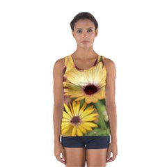 Yellow Flowers Sport Tank Top 