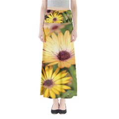 Yellow Flowers Full Length Maxi Skirt