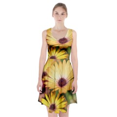 Yellow Flowers Racerback Midi Dress