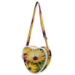 Yellow Flowers Heart Shoulder Bag