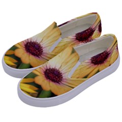 Yellow Flowers Kids  Canvas Slip Ons