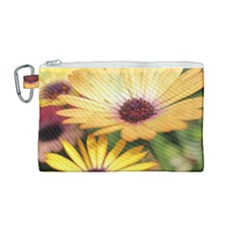 Yellow Flowers Canvas Cosmetic Bag (Medium)