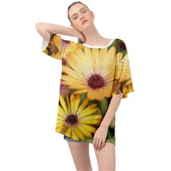 Yellow Flowers Oversized Chiffon Top