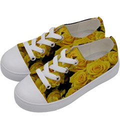 Yellow Roses Kids  Low Top Canvas Sneakers