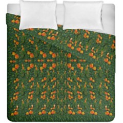 Sakura Tulips Giving Fruit In The Festive Temple Forest Duvet Cover Double Side (king Size) by pepitasart