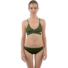 Sakura Tulips Giving Fruit In The Festive Temple Forest Wrap Around Bikini Set by pepitasart