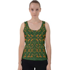 Sakura Tulips Giving Fruit In The Festive Temple Forest Velvet Tank Top by pepitasart