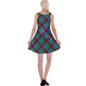 Purple, green tartan, retro buffalo plaid pattern, classic tiled theme Reversible Velvet Sleeveless Dress View2