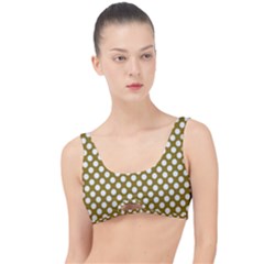 Gold Polka Dots Patterm, Retro Style Dotted Pattern, Classic White Circles The Little Details Bikini Top by Casemiro