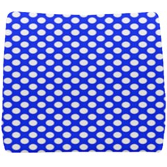 Dark Blue And White Polka Dots Pattern, Retro Pin-up Style Theme, Classic Dotted Theme Seat Cushion by Casemiro