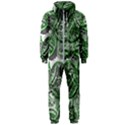 Biohazard sign pattern, silver and light green bio-waste symbol, toxic fallout, hazard warning Hooded Jumpsuit (Men)  View1