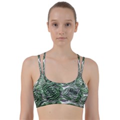 Biohazard Sign Pattern, Silver And Light Green Bio-waste Symbol, Toxic Fallout, Hazard Warning Line Them Up Sports Bra by Casemiro