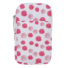 Watercolor Hand Drawn Roses Pattern Waist Pouch (small)