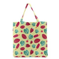 Watermelons, Fruits And Ice Cream, Pastel Colors, At Yellow Grocery Tote Bag by Casemiro