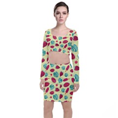 Watermelons, Fruits And Ice Cream, Pastel Colors, At Yellow Top And Skirt Sets by Casemiro