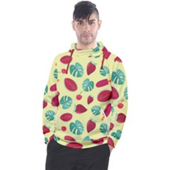 Watermelons, Fruits And Ice Cream, Pastel Colors, At Yellow Men s Pullover Hoodie by Casemiro