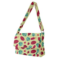 Watermelons, Fruits And Ice Cream, Pastel Colors, At Yellow Full Print Messenger Bag (m) by Casemiro