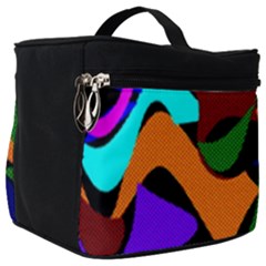 Trippy Paint Splash, Asymmetric Dotted Camo In Saturated Colors Make Up Travel Bag (big) by Casemiro