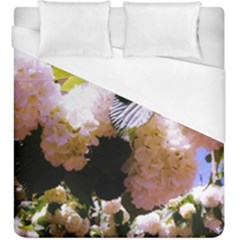 Pink Snowball Branch Duvet Cover (King Size)