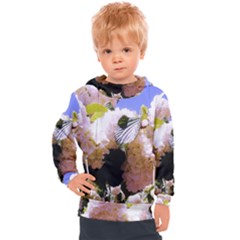 Pink Snowball Branch Kids  Hooded Pullover