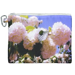 Pink Snowball Branch Canvas Cosmetic Bag (XXL)