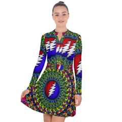 Grateful Dead Long Sleeve Panel Dress by Sapixe