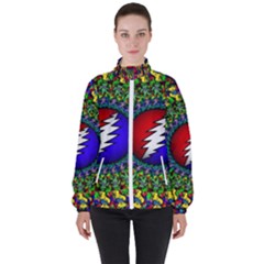 Grateful Dead Women s High Neck Windbreaker by Sapixe