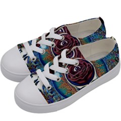 Grateful Dead Ahead Of Their Time Kids  Low Top Canvas Sneakers by Sapixe