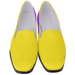 Carnival Mardi Gras Purple Yellow Green Stripes Women s Classic Loafer Heels by yoursparklingshop