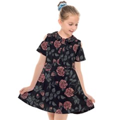 Dusty Roses Kids  Short Sleeve Shirt Dress by BubbSnugg