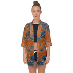 Vivid Grunge Abstract Print Open Front Chiffon Kimono by dflcprintsclothing