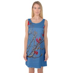 Santa Rita Flower Photo001 Sleeveless Satin Nightdress