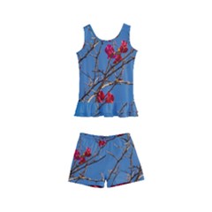 Santa Rita Flower Photo001 Kids  Boyleg Swimsuit