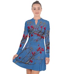 Santa Rita Flower Photo001 Long Sleeve Panel Dress