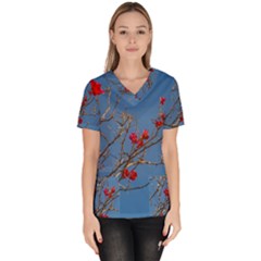 Santa Rita Flower Photo001 Women s V-Neck Scrub Top