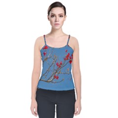 Santa Rita Flower Photo001 Velvet Spaghetti Strap Top