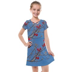 Santa Rita Flower Photo001 Kids  Cross Web Dress by dflcprintsclothing