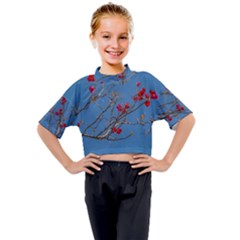 Santa Rita Flower Photo001 Kids Mock Neck Tee