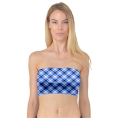 Retro Style Pattern, Scottish Tartan, Buffalo Plaid Theme Bandeau Top by Casemiro