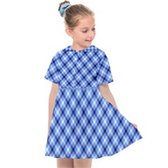 Retro Style Pattern, Scottish Tartan, Buffalo Plaid Theme Kids  Sailor Dress by Casemiro