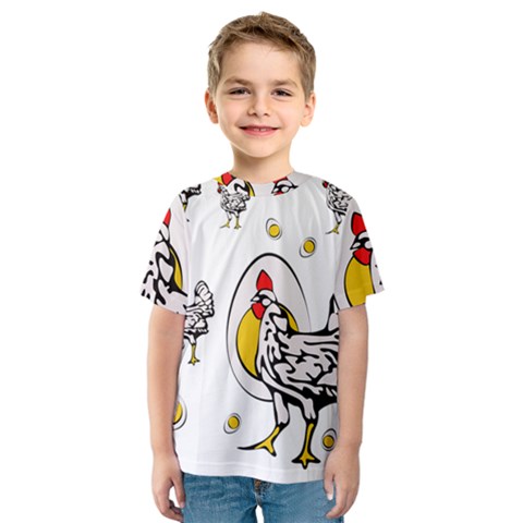 Roseanne Chicken, Retro Chickens Kids  Sport Mesh Tee by EvgeniaEsenina