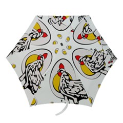 Roseanne Chicken Mini Folding Umbrellas by EvgeniaEsenina