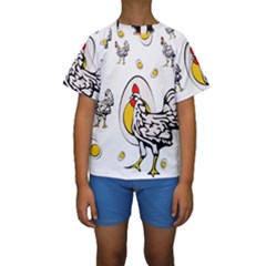 Roseanne Chicken Kids  Short Sleeve Swimwear