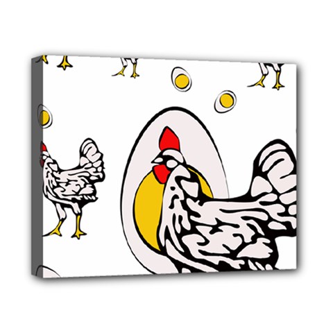 Roseanne Chicken, Retro Chickens Canvas 10  X 8  (stretched) by EvgeniaEsenina