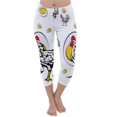 Roseanne Chicken Capri Winter Leggings  by EvgeniaEsenina