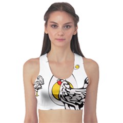 Roseanne Chicken, Retro Chickens Sports Bra by EvgeniaEsenina