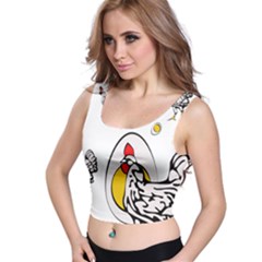 Roseanne Chicken, Retro Chickens Crop Top by EvgeniaEsenina