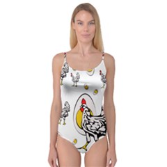 Roseanne Chicken, Retro Chickens Camisole Leotard 