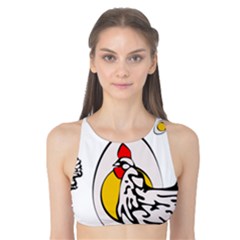 Roseanne Chicken, Retro Chickens Tank Bikini Top by EvgeniaEsenina