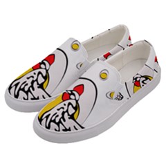 Roseanne Chicken Men s Canvas Slip Ons by EvgeniaEsenina